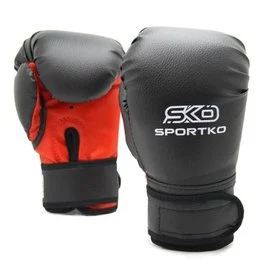 Боксерські рукавички Sportko 6oz чорні ПД2 6 унц