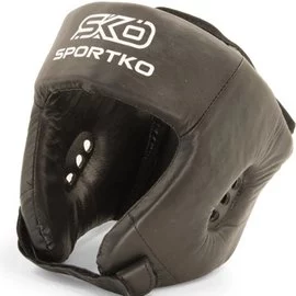 Боксерський шолом Sportko шкірвініл M чорний ОД1