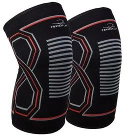 Наколінники спортивні PowerPlay 4099 Knee Support Чорно/Червоний S/M (пара) (PP_4099_S/M_Bl/Red)
