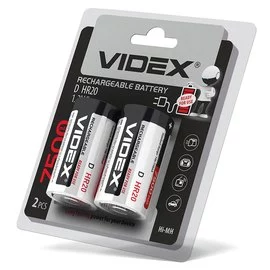 Аккумуляторная батарейка Videx Rechargeable HR20/D 7500 mAh (24476)