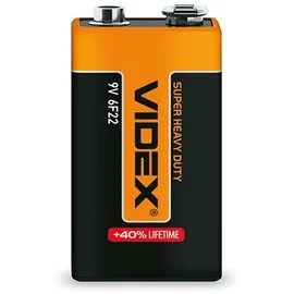 Батарейка Videx Carbon–Zinc 6F22 Крона 9V (22527)