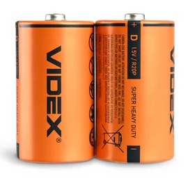Батарейка Videx Carbon–Zinc R20P D 1.5V (21153)