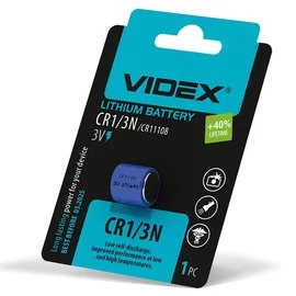 Батарейка Videx Lithium 3N CR1 3V (25724)