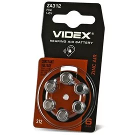 Батарейка Videx Zinc-Air PR41 ZA312 1.45V (24218)