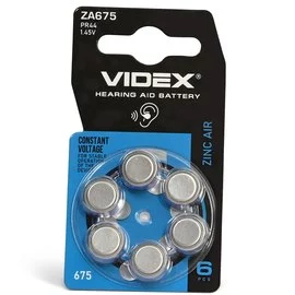 Батарейка Videx Zinc-Air PR44 ZA675 1.45V (24219)