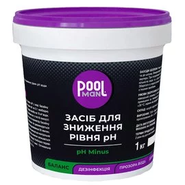 Засіб для зниження рівня pH води в басейні Poolman pH Minus, 1 кг (50140)