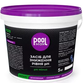 Засіб для зниження рівня pH води в басейні Poolman pH Minus, 5 кг (50110)
