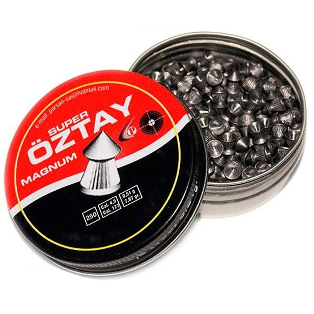 Свинцовые пули Oztay Super Magnum 4.5 мм 250 шт 0,51 гр острые