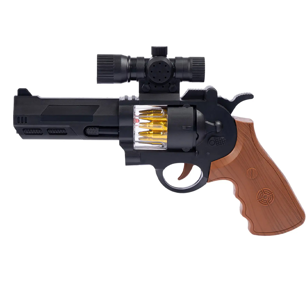 Іграшковий світло-звуковий пістолет ZIPP Toys Револьвер Чорний