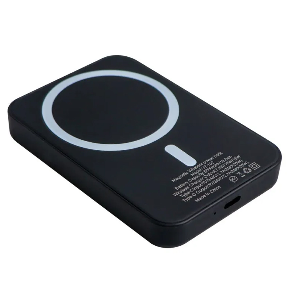 Повербанк Apple MagSafe Battery Pack 5000 mAh Type-C Logo Черный