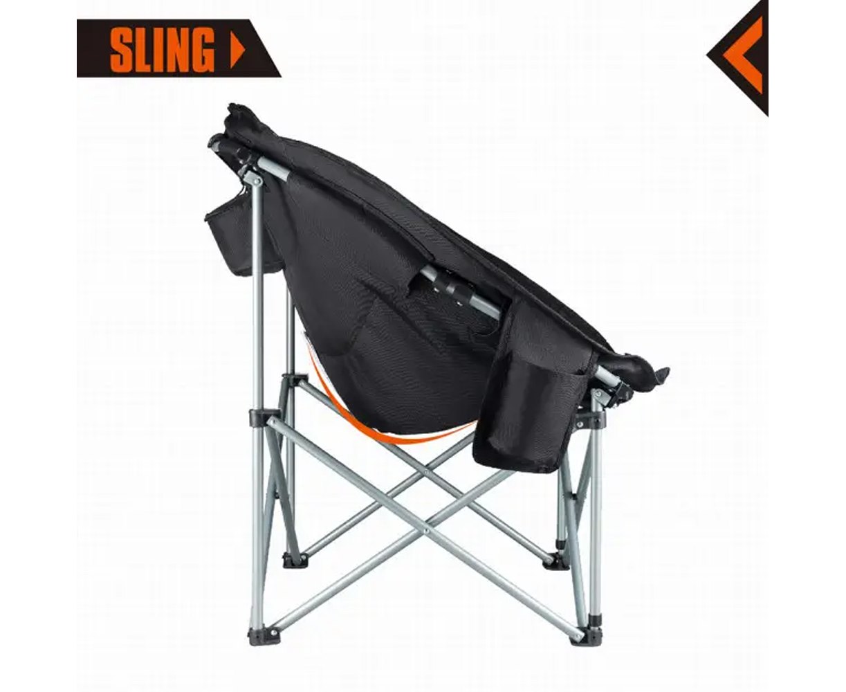 Розкладне крісло KingCamp Moon Camping Chair with Cooler Black / grey