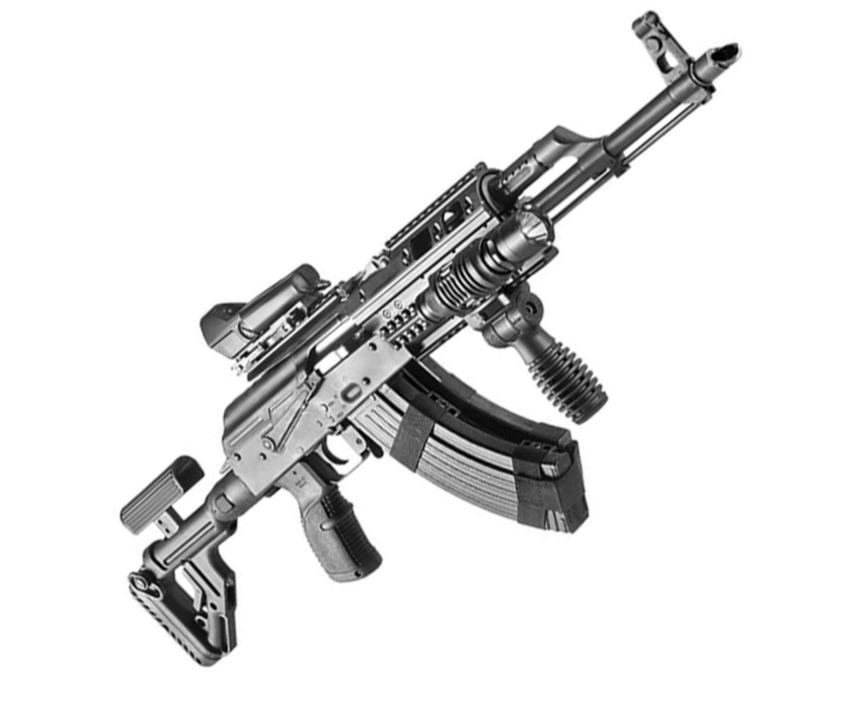 Рукоятка пистолетная FAB Defense AGR-47 прорезиненная для АК-47/74 ...
