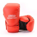 Боксерские перчатки Sportko 6oz красный ПД2 6 унц, Вес: 6 унций, Цвет: Красный