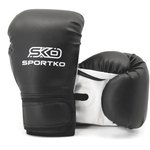 Боксерские перчатки Sportko 10oz черные ПД2 10 унц, Вес: 10 унций, Цвет: Чёрный