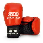 Боксерские перчатки Sportko 14oz ФБУ красные ПК1 14oz, Вес: 14 унций, Цвет: Красный