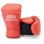 Боксерские перчатки Sportko 8oz красные ПД2 8 унц, Вес: 8 унций, Цвет: Красный