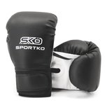 Боксерские перчатки Sportko 12oz черные ПД2 12 унц, Вес: 12 унций, Цвет: Чёрный