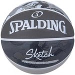 Мяч баскетбольный Spalding Sketch Jump Ball серый size 7 (84382Z)