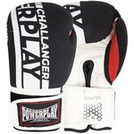 Боксерские перчатки PowerPlay 3086 Matt Challenger Черно-белые 10 ун (PP_3086_10oz_Bl/White), Вес: 10 унций, Цвет: Черный/Белый