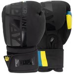 Боксерские перчатки PowerPlay 3021 Ukraine Черные 14 ун (PP_3021_14oz_Black), Вес: 14 унций, Цвет: Чёрный