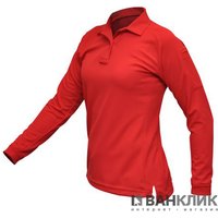 Футболка-поло тактическая женская длинный рукав Vertx p.L (красная) (4030RDP)