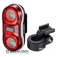 Мигалка CG-405R с батарейками, черная, 2диода*0.5 ватт, 3 режима 12483
