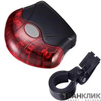 Мигалка CG-450R3 с батарейками, черная, 3 диода, 4 режима 13890