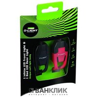 Мигалка передняя CG-210W с батарейками, черная, 1 диод, 2 режима 13892