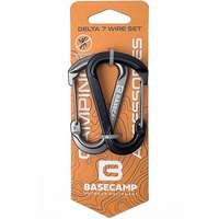 Набор алюминиевых карабинов BaseCamp Delta 7 Wire Set, 2 шт, Black/Grey (BCP 60915)
