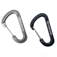 Набор алюминиевых карабинов BaseCamp Delta 7 Wire Set, 2 шт, Black/Grey (BCP 60915), изображение 2