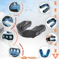 Капа для боксу Shock Doctor Gel Max (вік до 10) Black (art. 6210-BK-YTR), Колір: Чорний, зображення 4