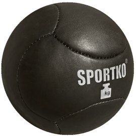 Медицинбол Sportko шкіра 2кг чорний МБК2