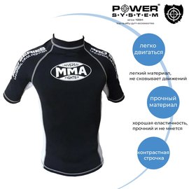 Рашгард для MMA Power System 001 Dragon M Black/White (MMA-001_M_Black-White), изображение 2