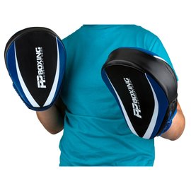 Лапы боксерские PowerPlay 3050 черно-синие PU [пара] (PP_3050_Blue), изображение 5