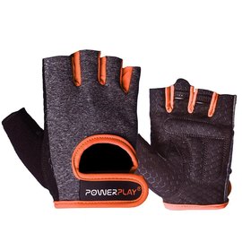 Рукавички для фітнесу PowerPlay 2935 жіночі сіро-помаранчеві XS (PP_2935_XS_Orange_Line), Розмір: XS, Колір: Сірий/Помаранчевий