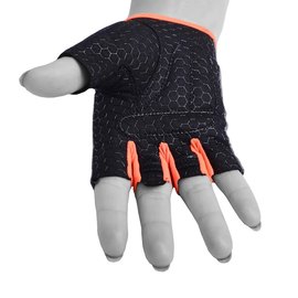 Рукавички для фітнесу PowerPlay 2935 жіночі сіро-помаранчеві XS (PP_2935_XS_Orange_Line), Розмір: XS, Колір: Сірий/Помаранчевий, зображення 4