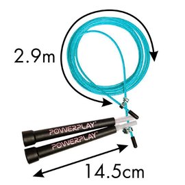 Скакалка скоростная PowerPlay 4202 бирюзовая (PP_4202_Cyan), Цвет: Бирюзовый, изображение 4