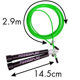Скакалка скоростная PowerPlay 4202 зеленая (PP_4202_Green), Цвет: Зелёный, изображение 6