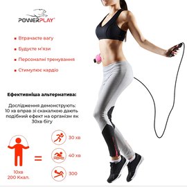 Скакалка скоростная PowerPlay 4208 красная (PP_4208_Red), Цвет: Красный, изображение 6