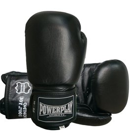 Боксерські рукавички PowerPlay 3088 Чорні [натуральна шкіра] 18 ун (PP_3088_18oz_Black), Вага: 18 унцій, зображення 2