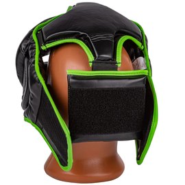 Боксерський шлем PowerPlay 3100 PU Черно-зеленый M (PP_3100_M_Black/Green), Размер: M, изображение 4