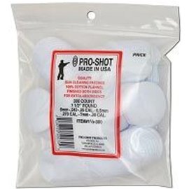 Патч для чистки Pro-Shot 6mm-.30 Cal.-1 1/2", круглые, 300 шт/уп, хлопок (11/2-300)