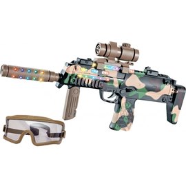 Іграшковий світло-звуковий автомат ZIPP Toys HK MP7 в наборі з окулярами ц:камуфляж/коричневий (810A)