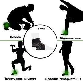 Бандаж на голеностоп Power System PS-6013 Black/Red L (PS-6013_L_Black-Red), Размер: L, Цвет: Black/Red, изображение 3