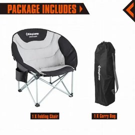 Раскладное кресло KingCamp Moon Camping Chair with Cooler Black/grey KC3989, изображение 6