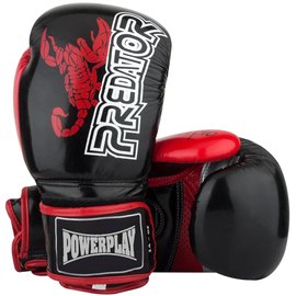 Боксерські рукавички PowerPlay 3007 Чорні карбон 14 ун (PP_3007_14oz_Black), Вага: 14 унцій