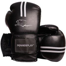 Боксерські рукавички PowerPlay 3016 Чорно-білі 10 ун (PP_3016_10oz_Black/White), Вага: 10 унцій