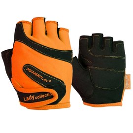 Рукавички для фітнесу PowerPlay 1729 D жіночі помаранчеві XS (PP_1729D_XS_Orange), Розмір: XS, Колір: Чорний/Помаранчевий