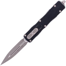Ніж Microtech DIrac Double Edge Stonewash, distressed black 225-10DBK