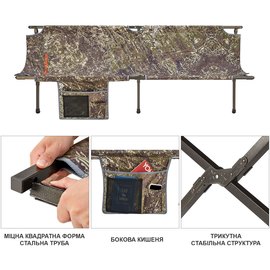 Раскладушка KingCamp Hard Camping Cot L camo KC2103, изображение 4
